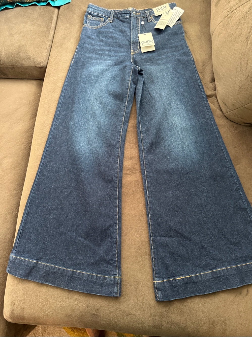 Robert Rodriguez Wide-Leg Dark Blue Denim Jeans